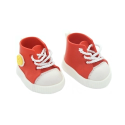 Figurki ozdoby na tort buty trampki dekoracje na roczek baby shower urodziny czerwone